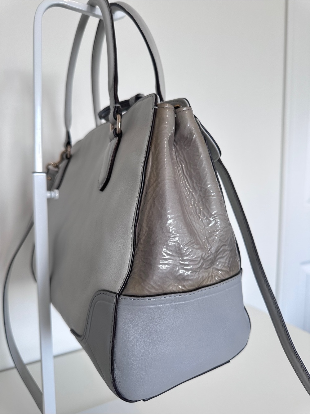 Coach Colorblock Leather Flap Satchel - Picture 6 of 16